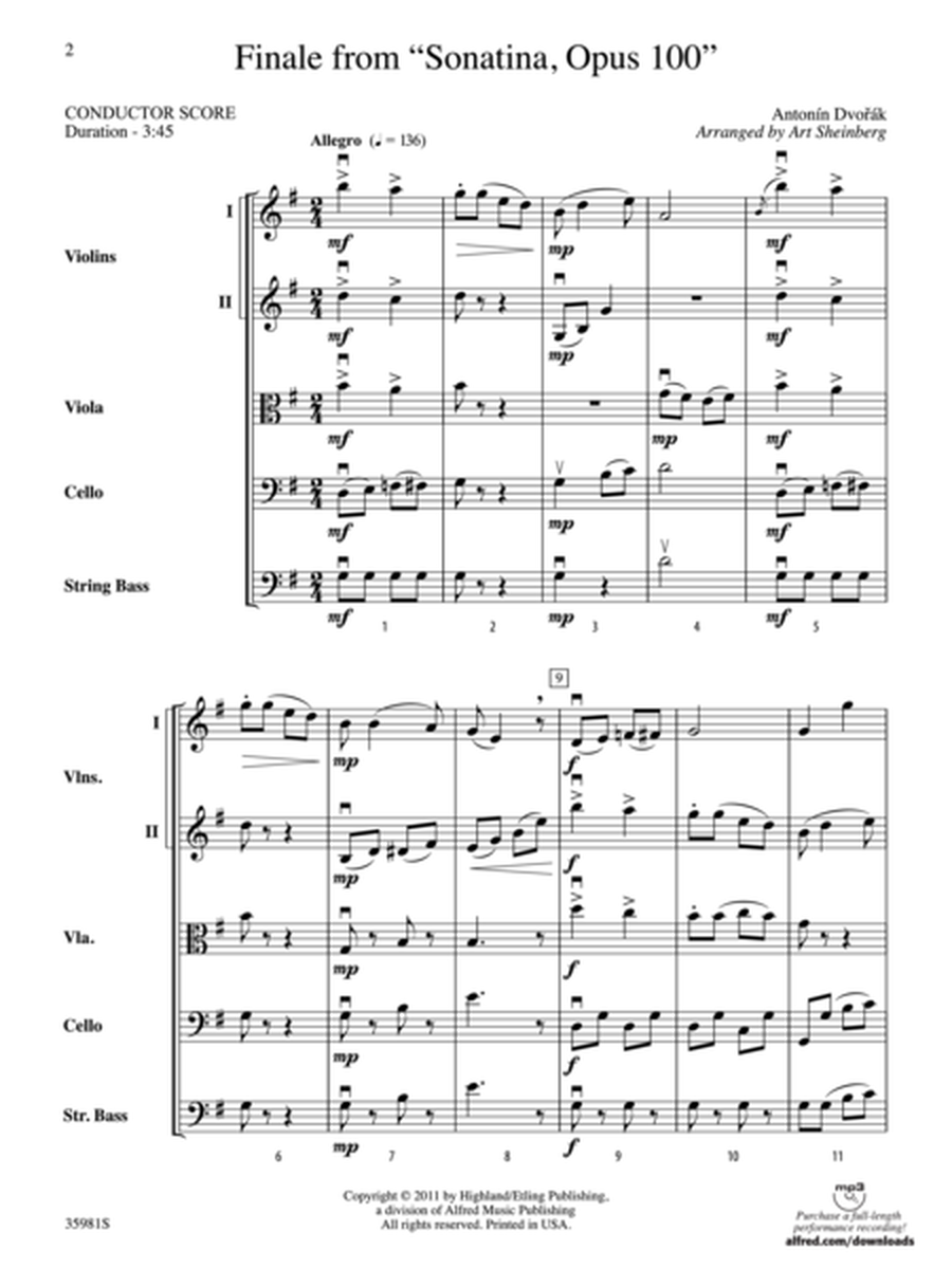 Finale from Sonatina, Opus 100