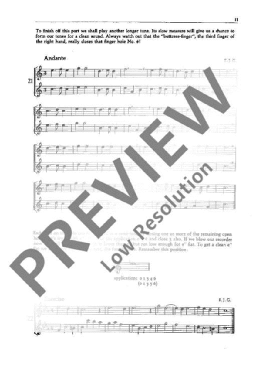 Method for the Treble Recorder Alto Recorder scores gallery preview page 12