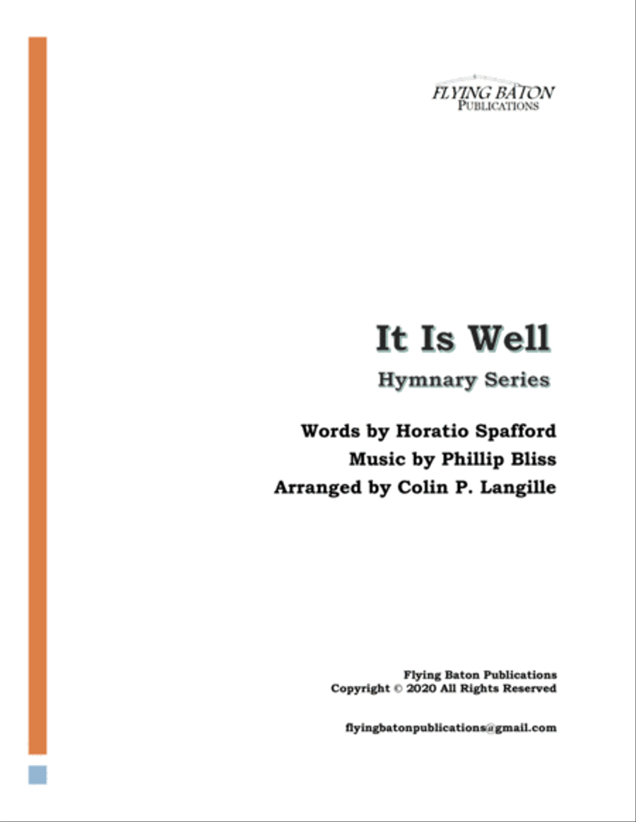 It Is Well Unison Choir scores gallery preview page 1