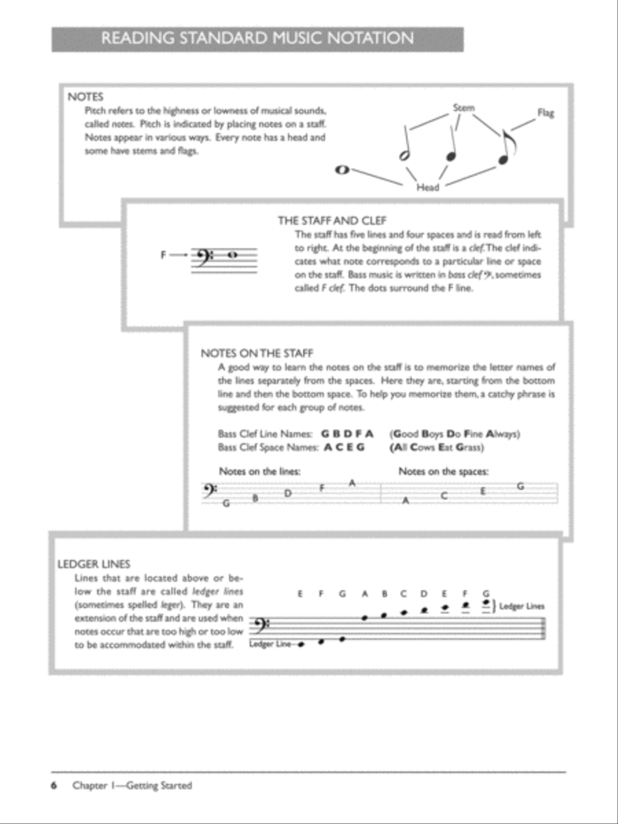 Beginning Electric Bass (Book only) Bass Guitar Tablature scores gallery preview page 4