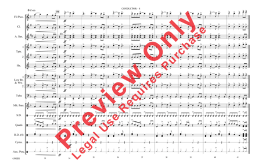 Steal My Girl Marching Band scores gallery preview page 9