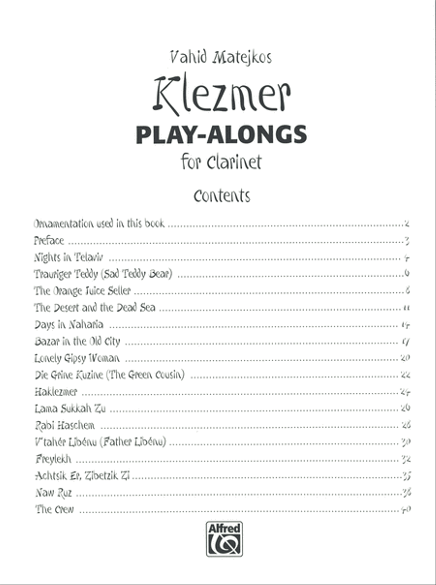 Vahid Matejko's Klezmer Play-Alongs for Clarinet B-Flat Clarinet scores gallery preview page 2