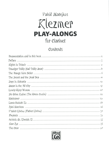 Vahid Matejko's Klezmer Play-Alongs for Clarinet image number null