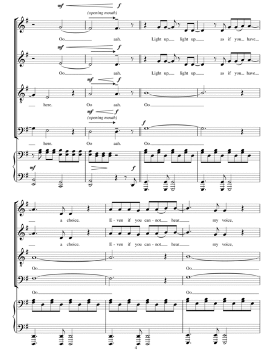 Run (arr. Jeremy Birchall) 4-Part scores gallery preview page 4