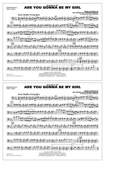 Are You Gonna Be My Girl (arr. Paul Murtha) - Baritone B.C.