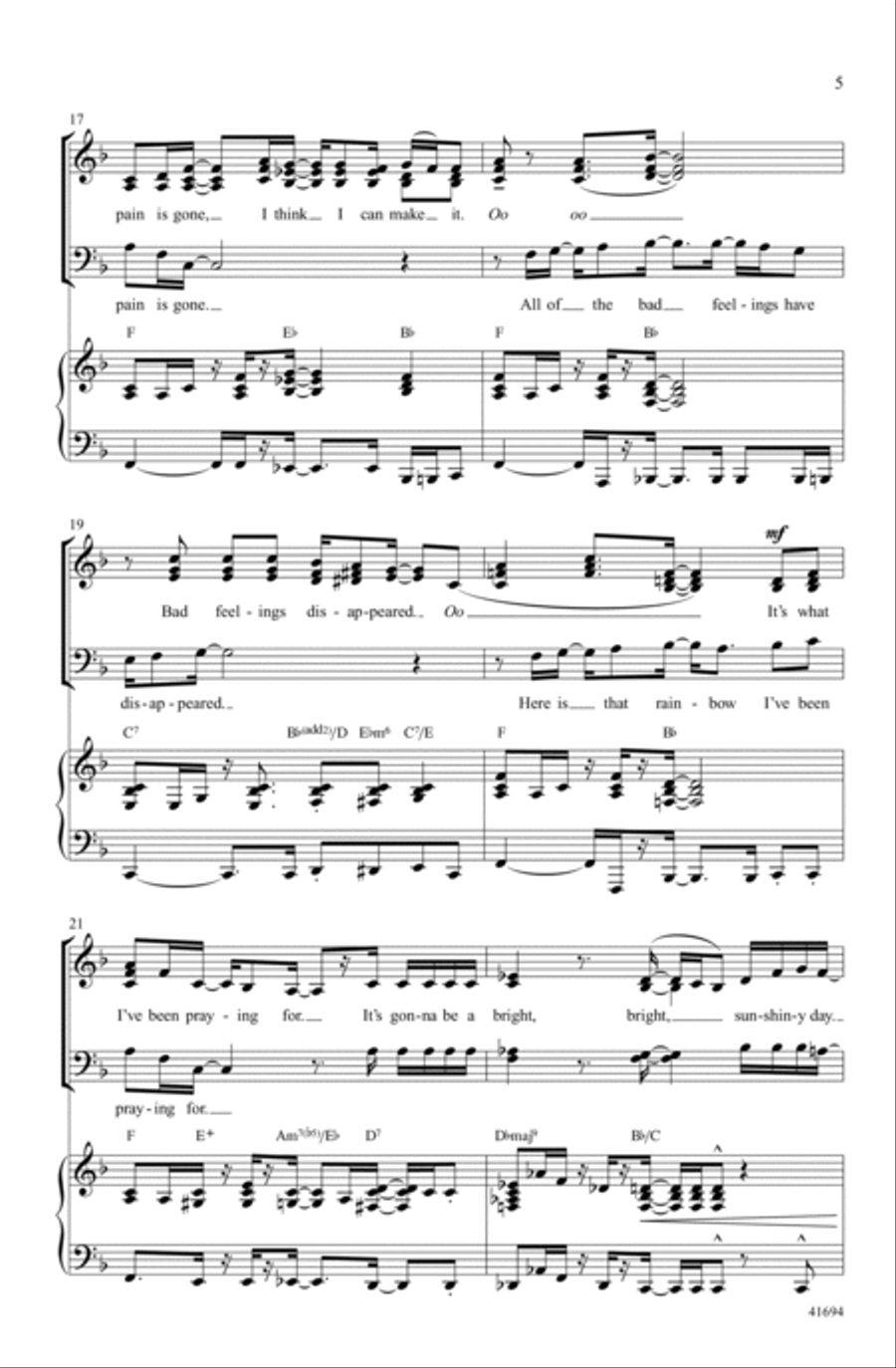 I Can See Clearly Now I Can See Clearly Now Choir scores gallery preview page 4