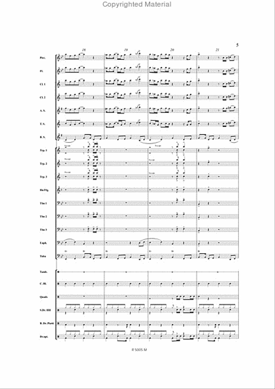 Think Think Marching Band scores gallery preview page 6