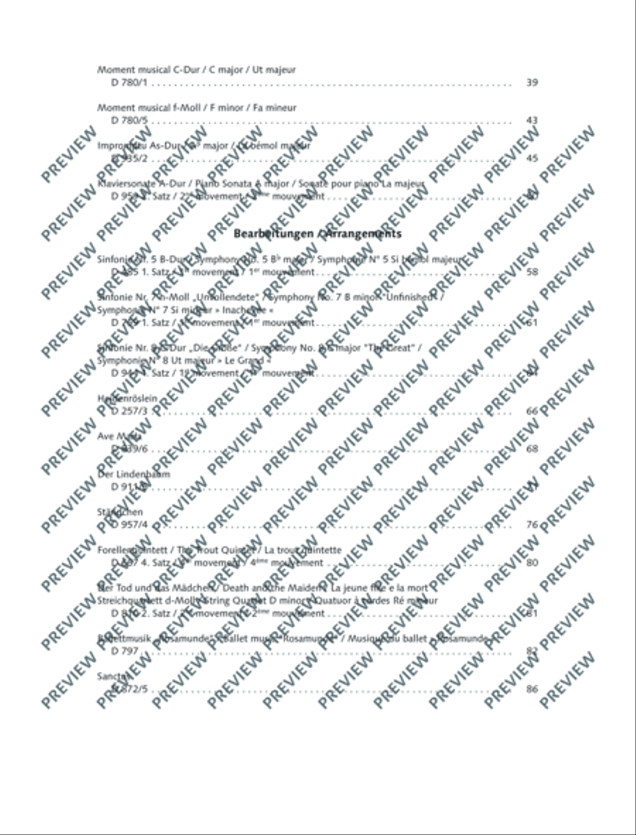 Best of Schubert Piano Solo scores gallery preview page 4