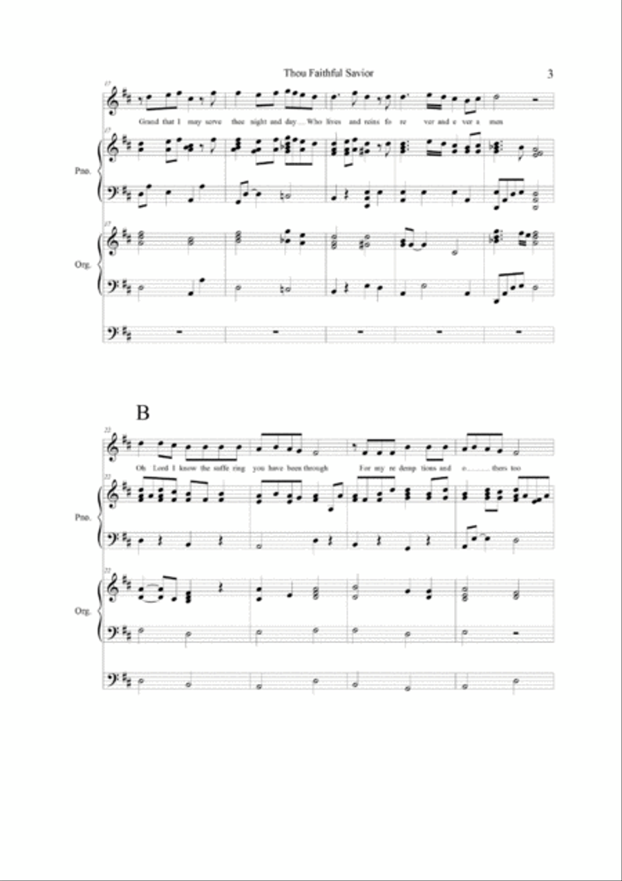 Thou Faithful Savior Small Ensemble scores gallery preview page 3