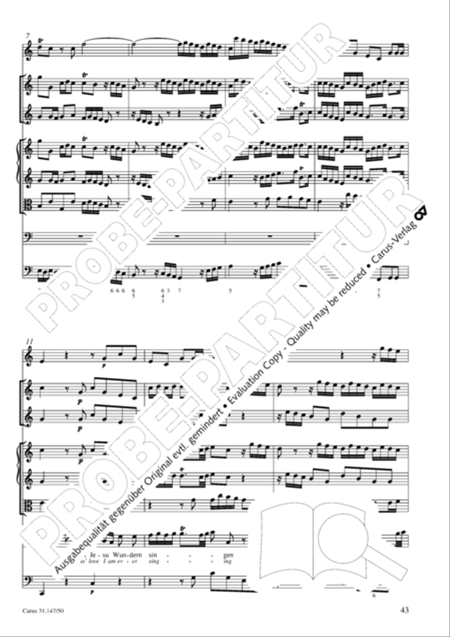 Heart and mouth and thought and action (Herz und Mund und Tat und Leben) (Herz und Mund und Tat und Leben) 4-Part scores gallery preview page 44
