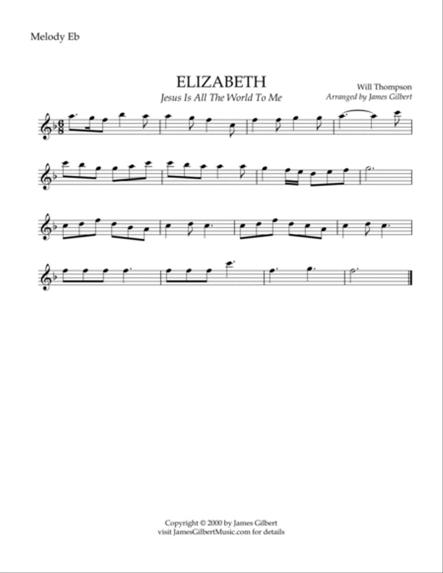 ELIZABETH (Jesus Is All The World To Me) Small Ensemble scores gallery preview page 5