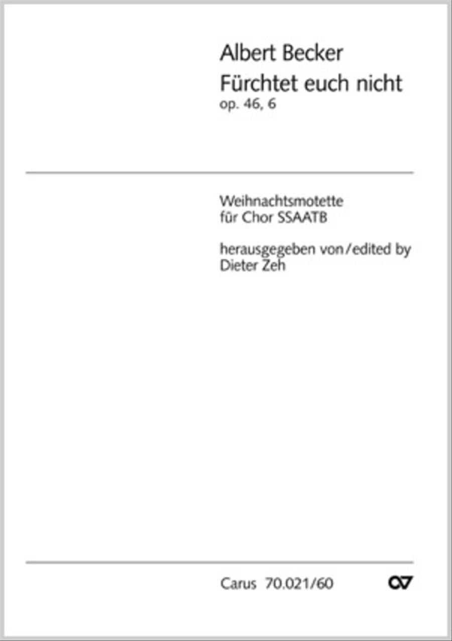 Be not afraid (Furchtet euch nicht) SSAATB scores gallery preview page 1