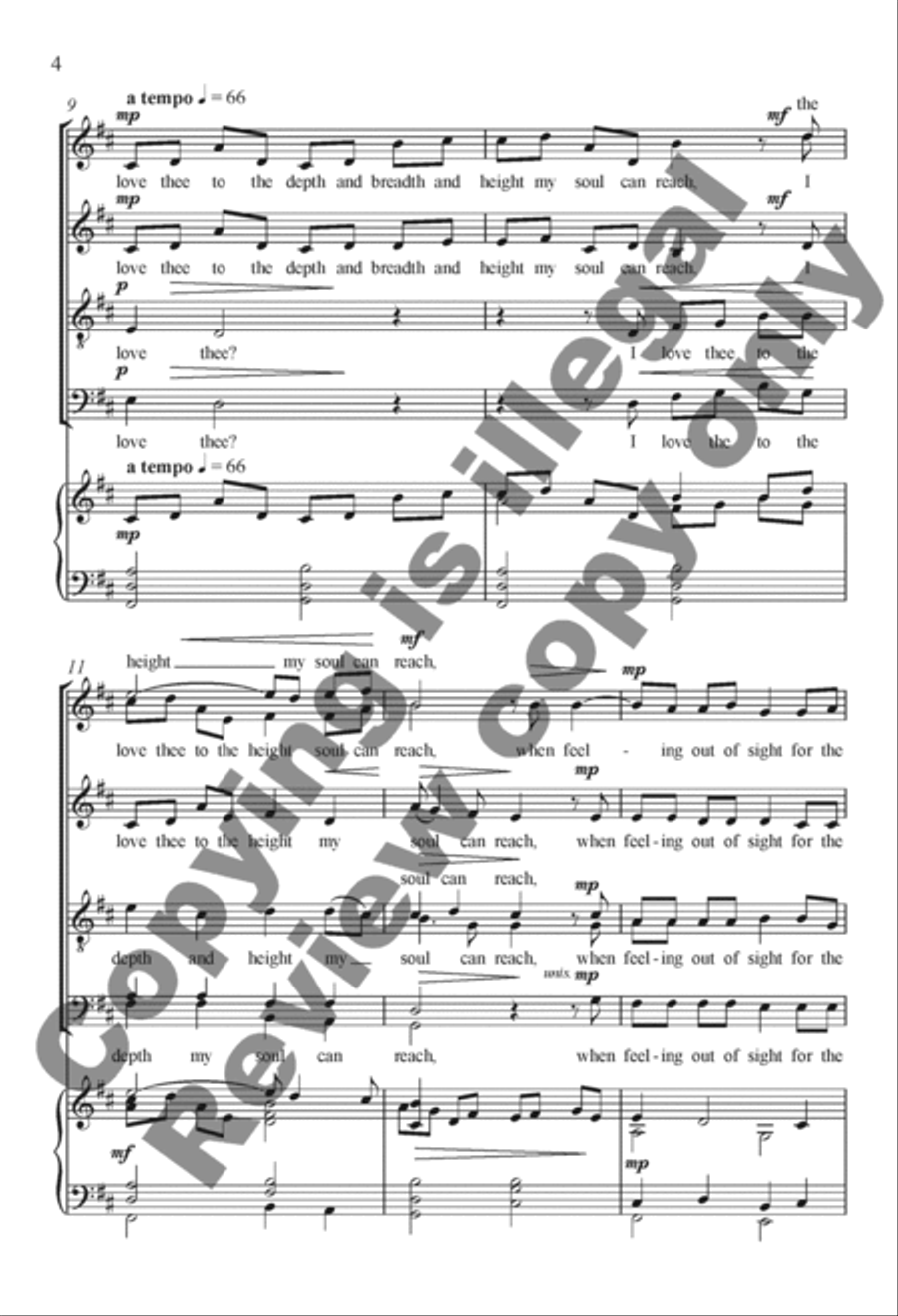 How Do I Love Thee? How Do I Love Thee? 4-Part scores gallery preview page 3