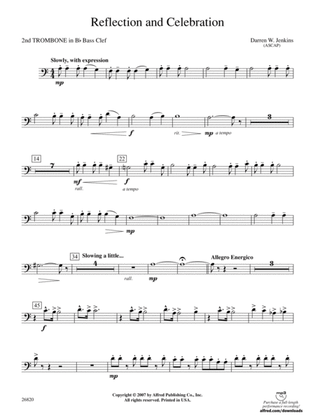 Reflection and Celebration: (wp) 2nd B-flat Trombone B.C.