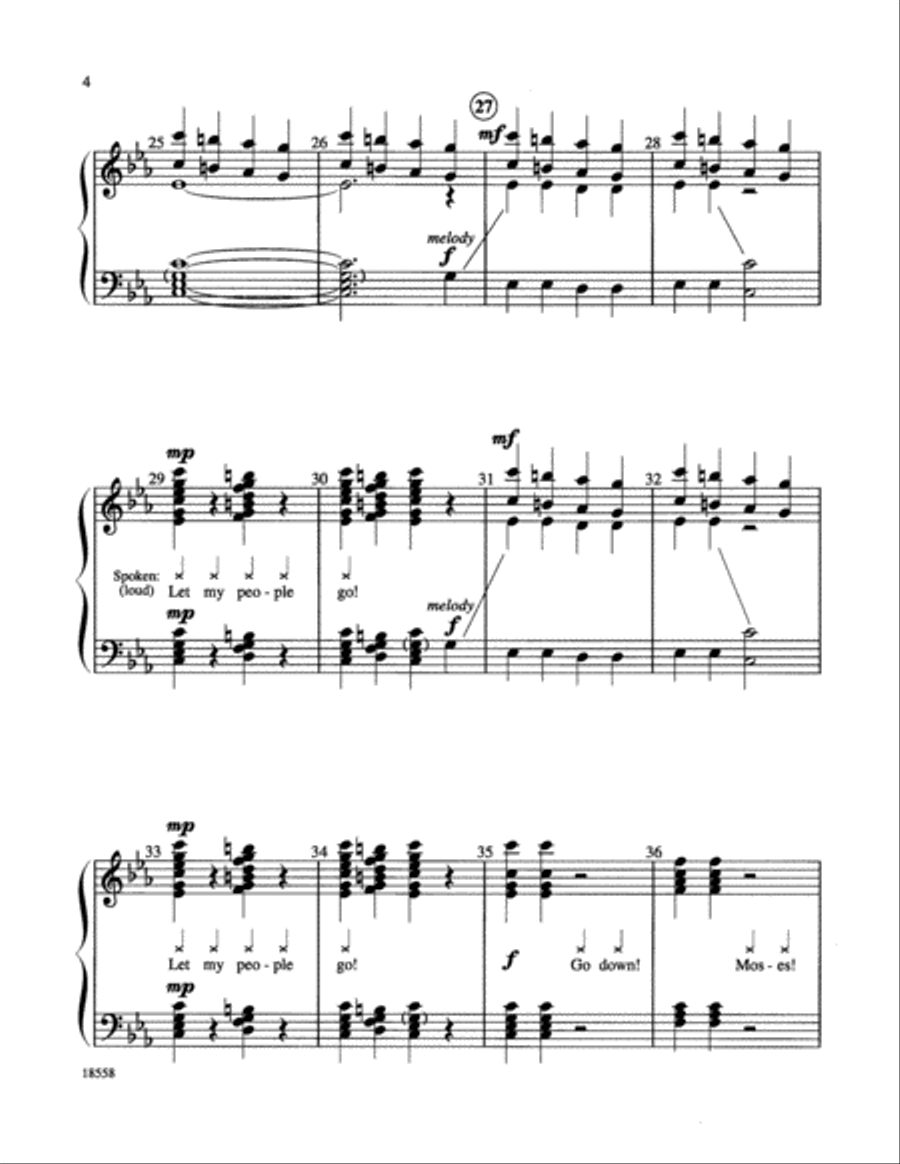 Let My People Go Handbell Choir scores gallery preview page 4