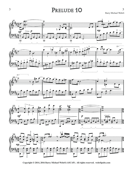 Prelude 10 from "Book of Preludes: 1-15 for Piano" image number null