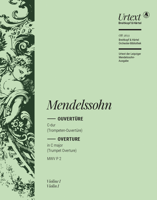 Book cover for Overture in C major [Op. 101] MWV P 2