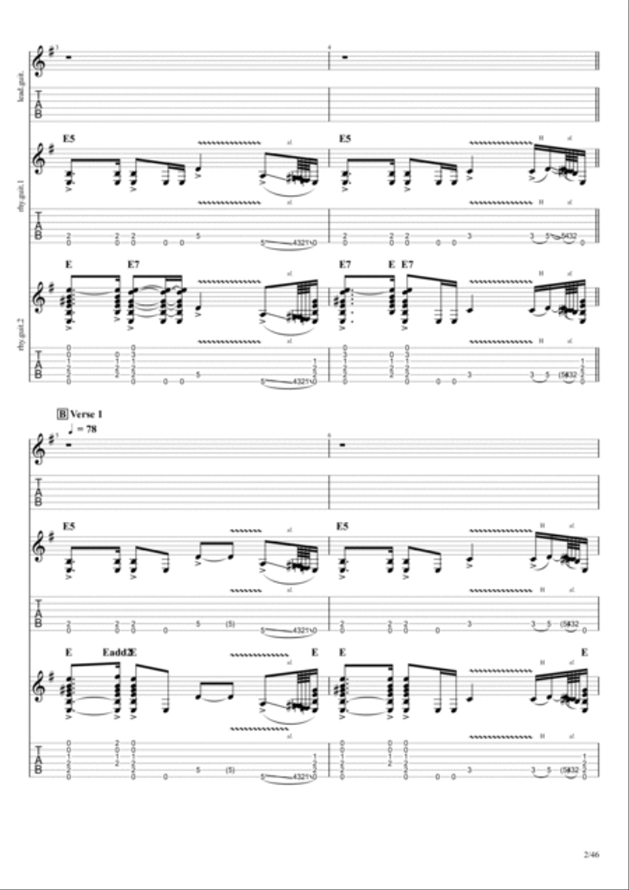 Working Man Electric Guitar scores gallery preview page 2
