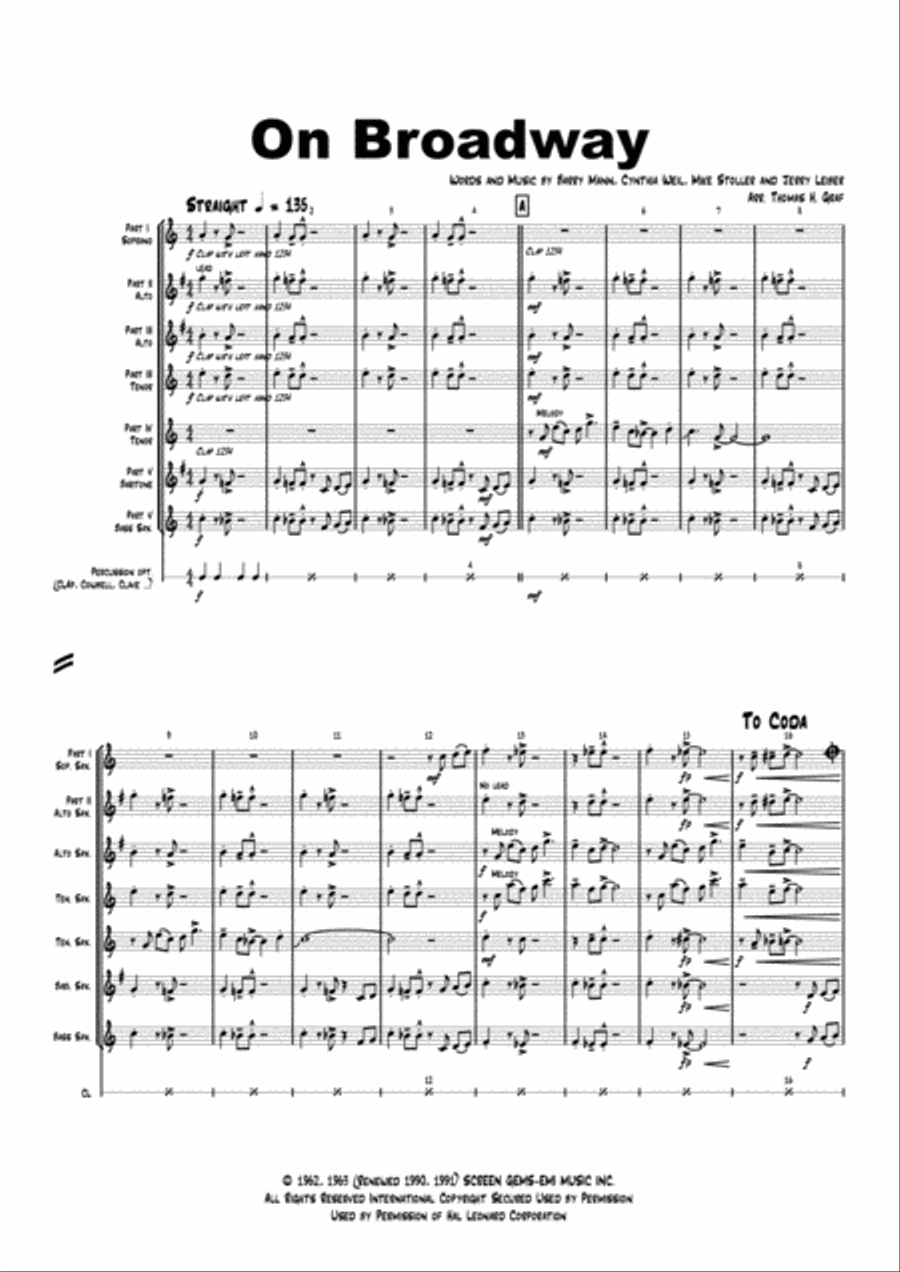 On Broadway Jazz Ensemble scores gallery preview page 3