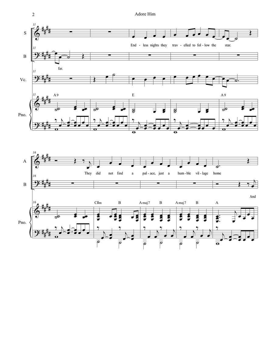 Adore Him 3-Part scores gallery preview page 2