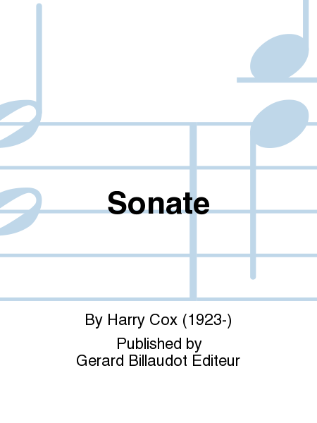 Sonate by Harry Cox Flute Solo - Sheet Music