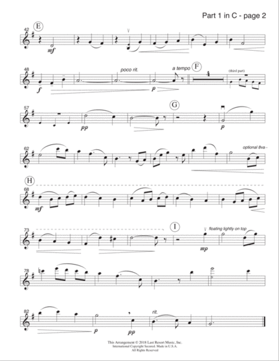 The Ash Grove for String Trio (or Mixed Trio) Woodwind Trio scores gallery preview page 5