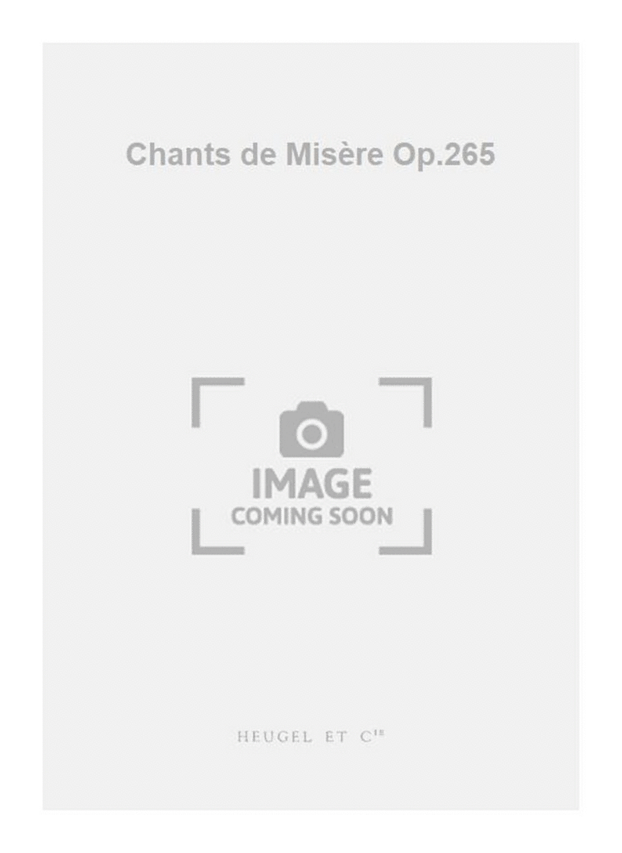 Chants de Misère Op.265 Low Voice scores gallery preview page 1