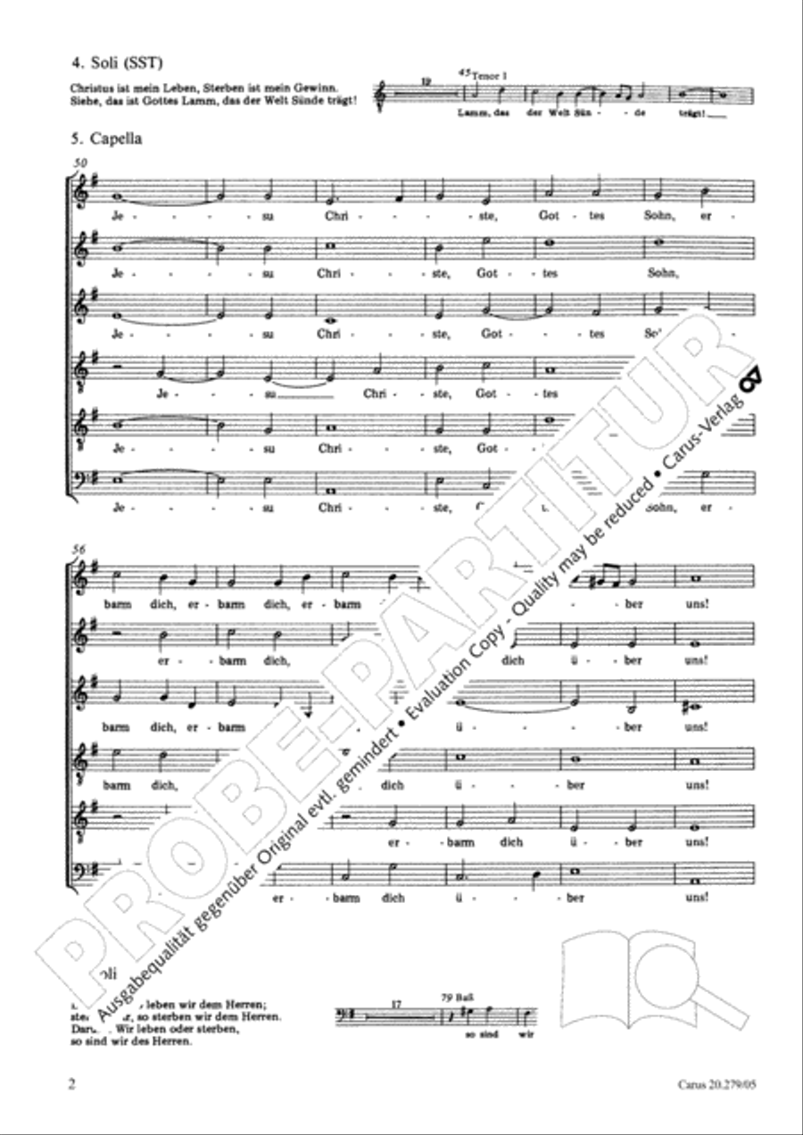 Musikalische Exequien I-III Choir scores gallery preview page 3