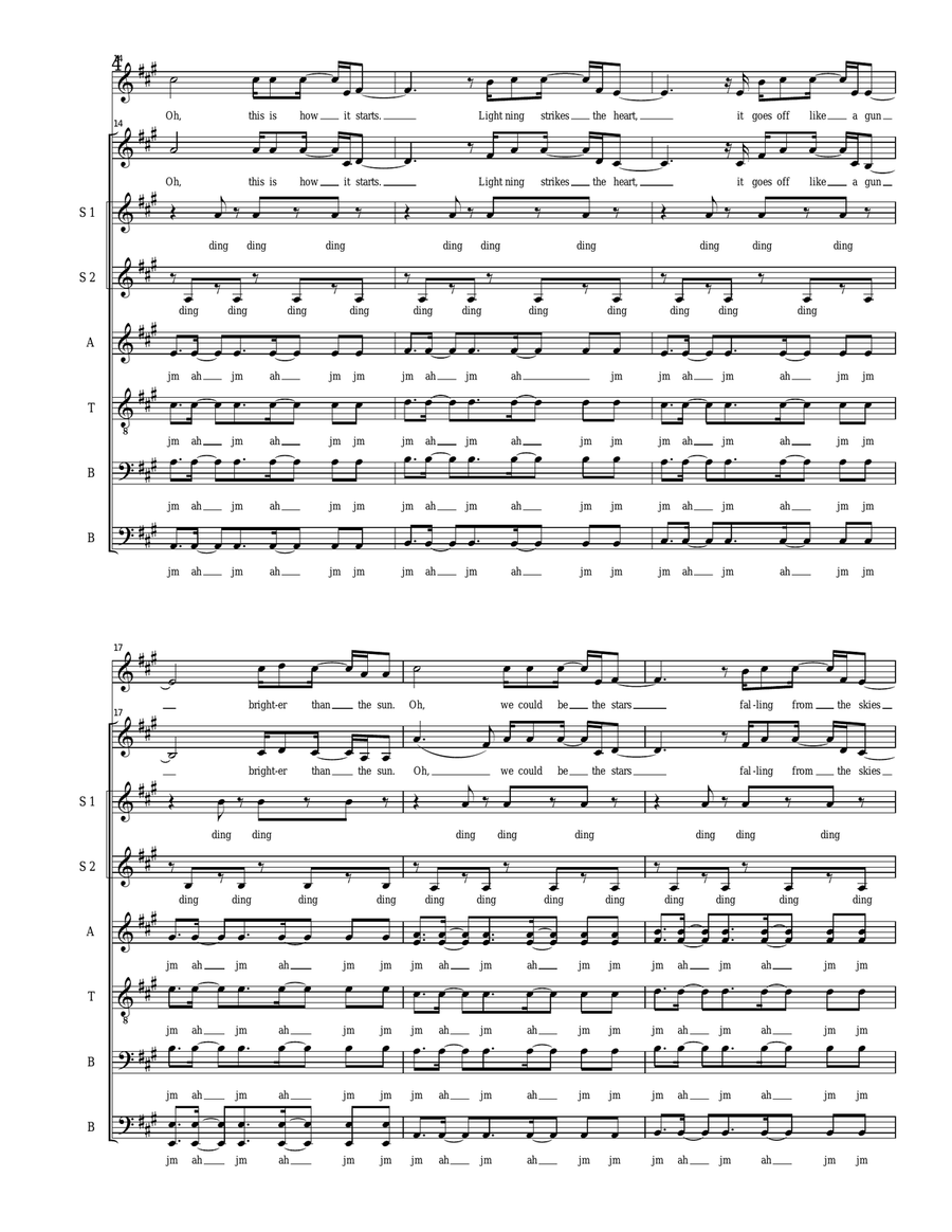 Brighter Than The Sun Divisi scores gallery preview page 4