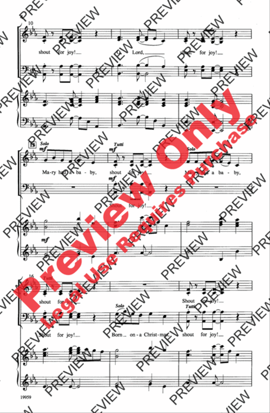 Shout for Joy! 4-Part scores gallery preview page 4