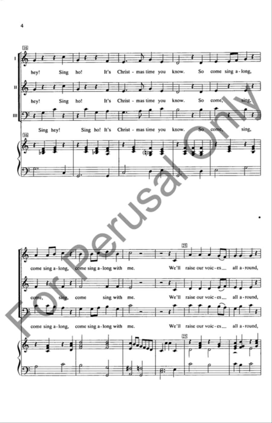 Sing Hey! Sing Ho! 3-Part scores gallery preview page 3