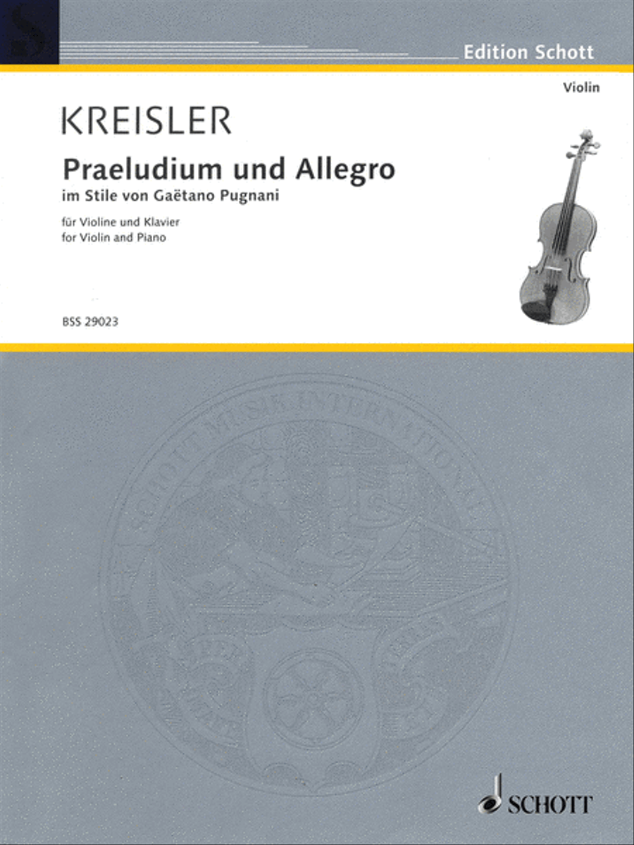 Praeludium and Allegro Violin Solo scores gallery preview page 1