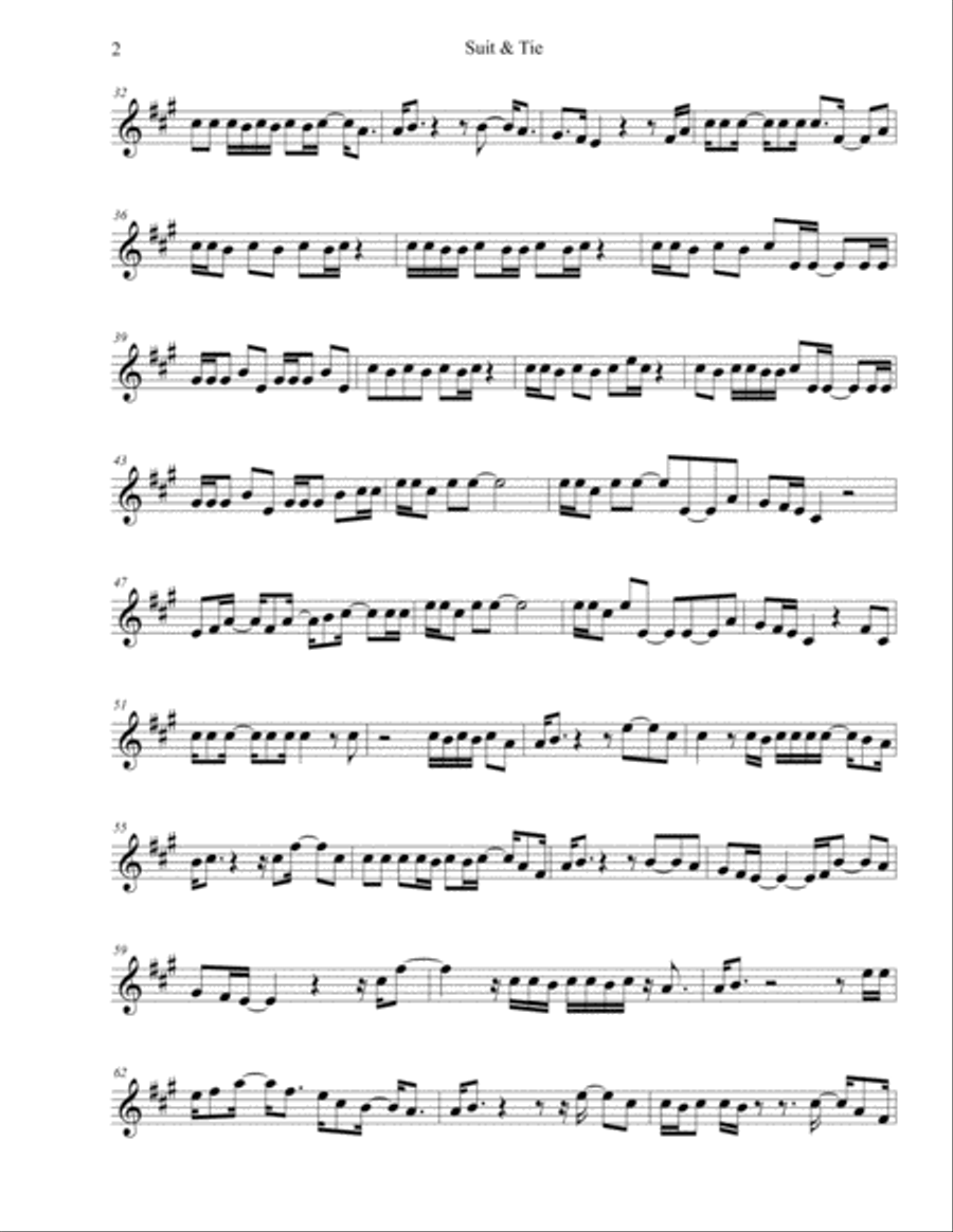Suit & Tie Suit & Tie Horn Solo scores gallery preview page 2