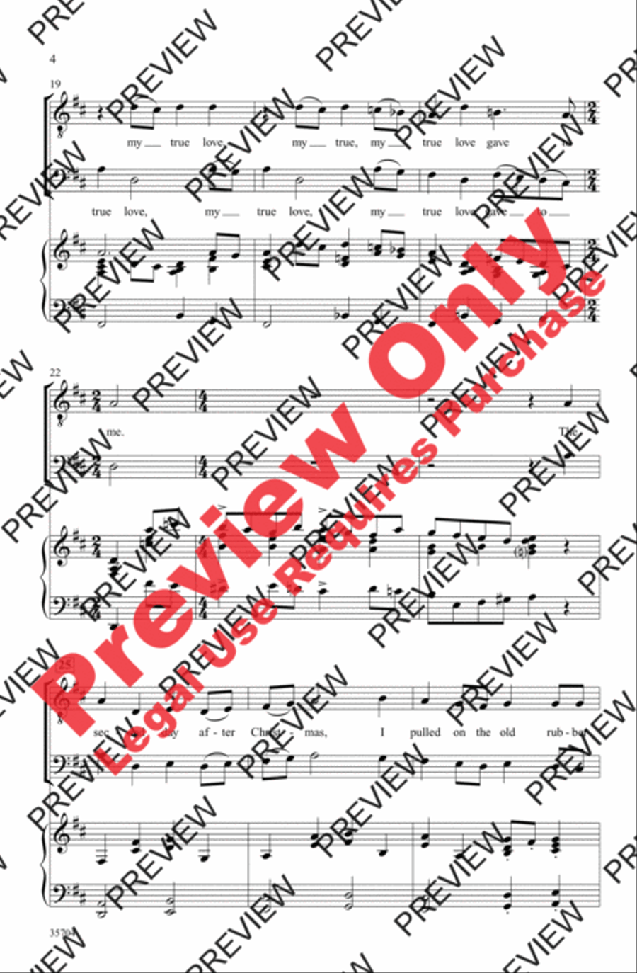 The Twelve Days After Christmas Men's Choir scores gallery preview page 15