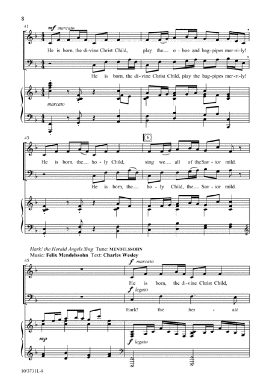 Gloria! To God Sing Gloria! 3-Part scores gallery preview page 8