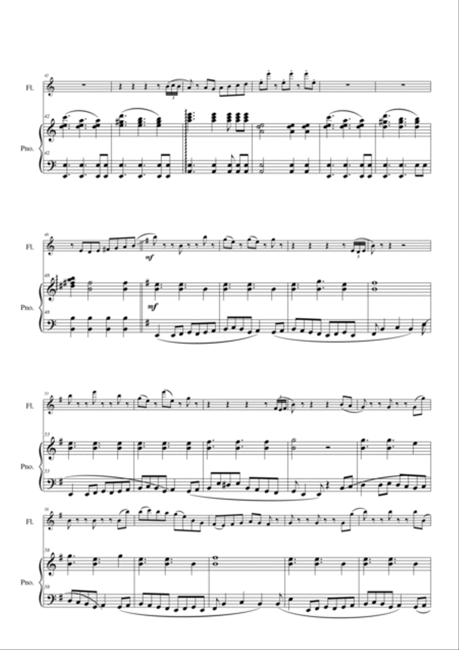 Folk Song Snapshots for Flute and Piano Flute scores gallery preview page 3