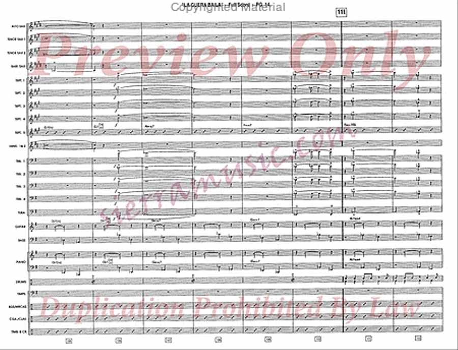 La Guera Baila (The Fair One Dances) Jazz Ensemble scores gallery preview page 15