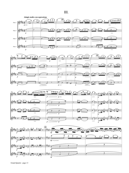 Grand Quartet in E Minor, Op. 103 for Flute Quartet