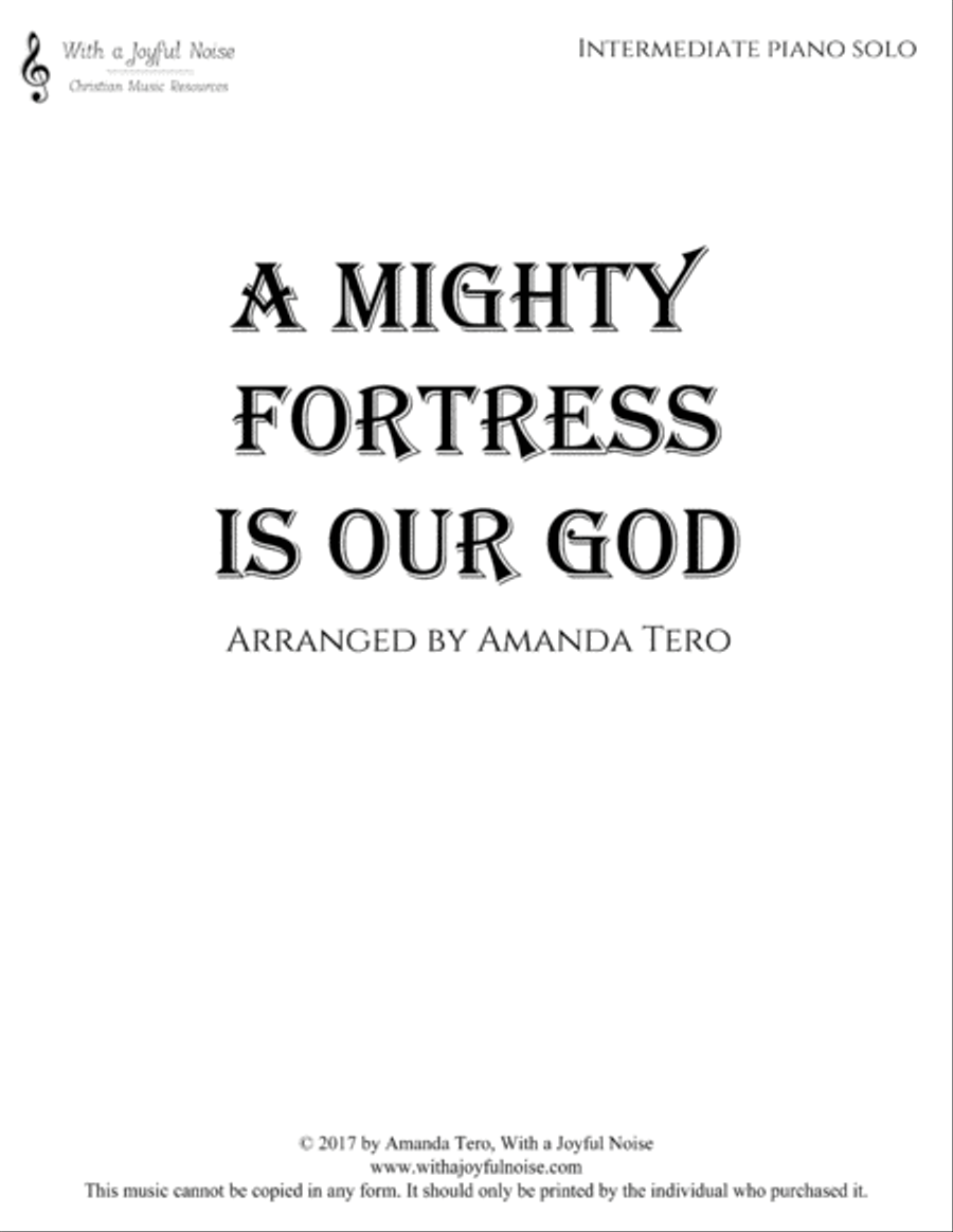 A Mighty Fortress is our God A Mighty Fortress is our God Piano Solo scores gallery preview page 2