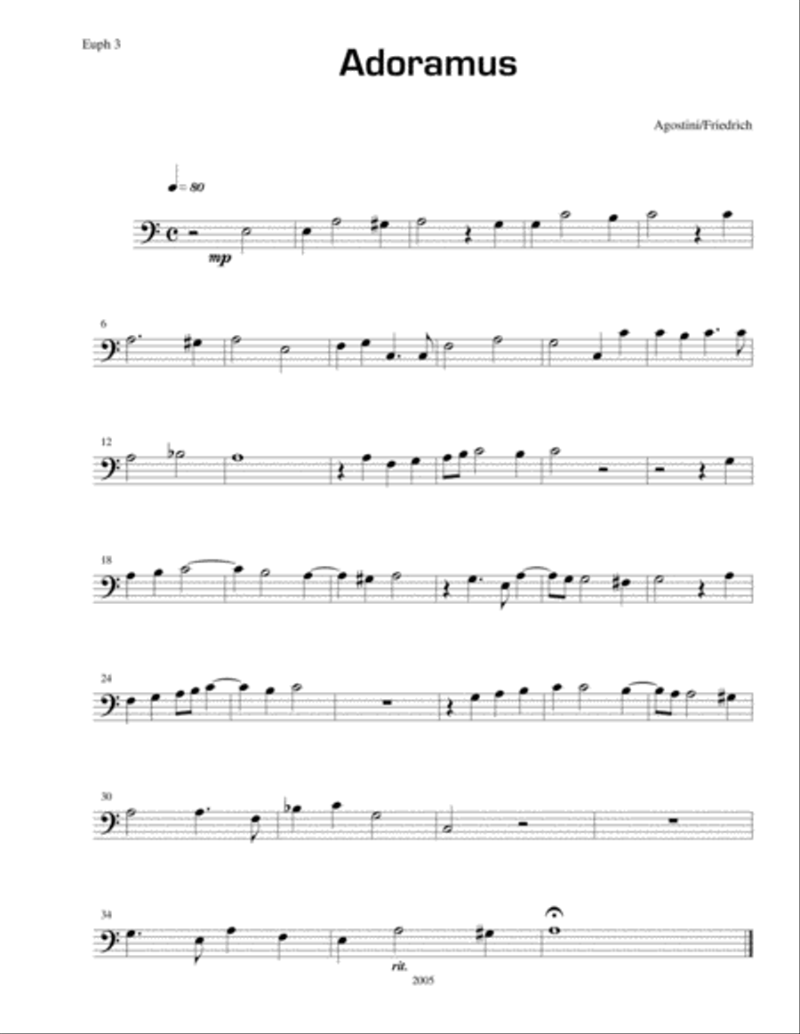 Adoramus Adoramus Small Ensemble scores gallery preview page 5