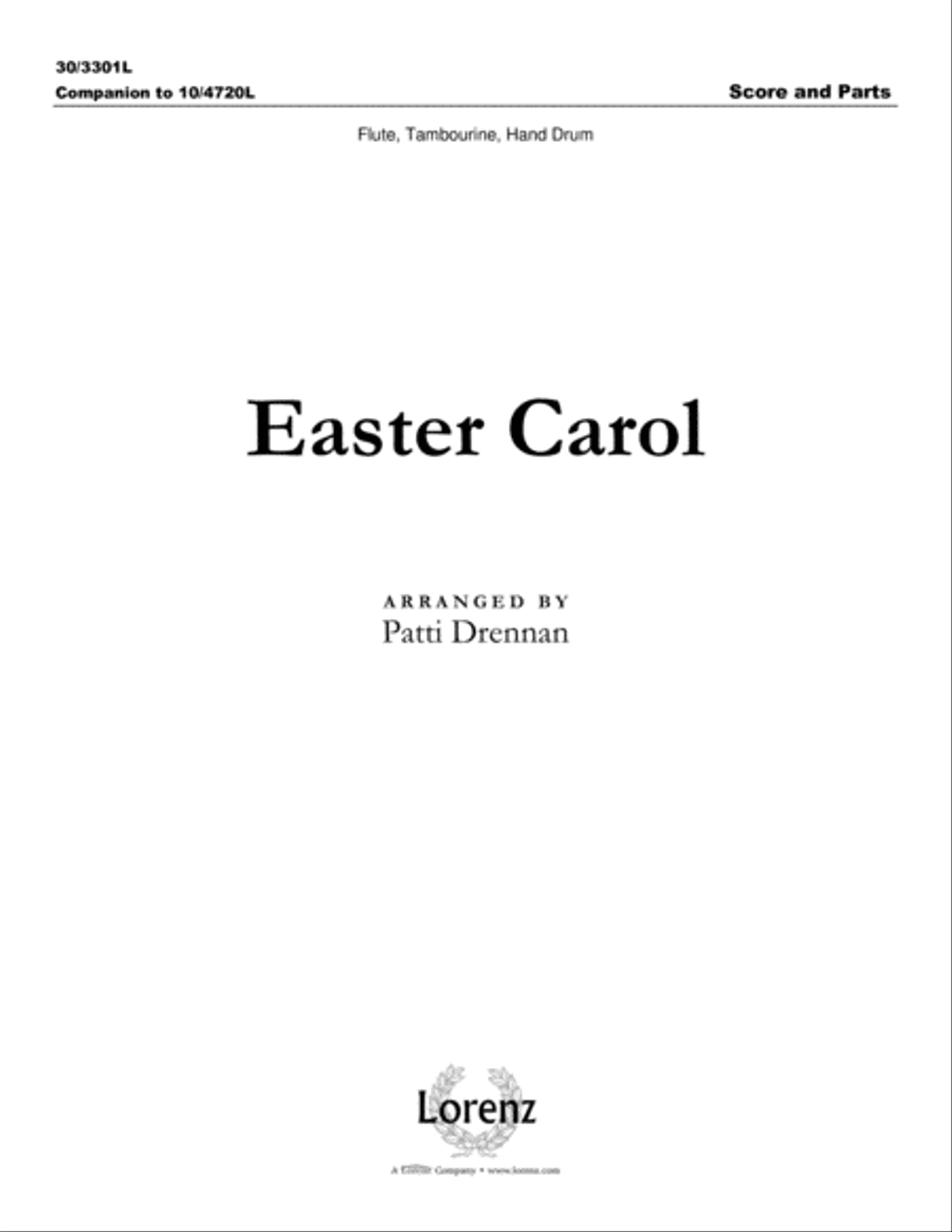 Easter Carol - Flute and Percussion Score and Parts Choir scores gallery preview page 2