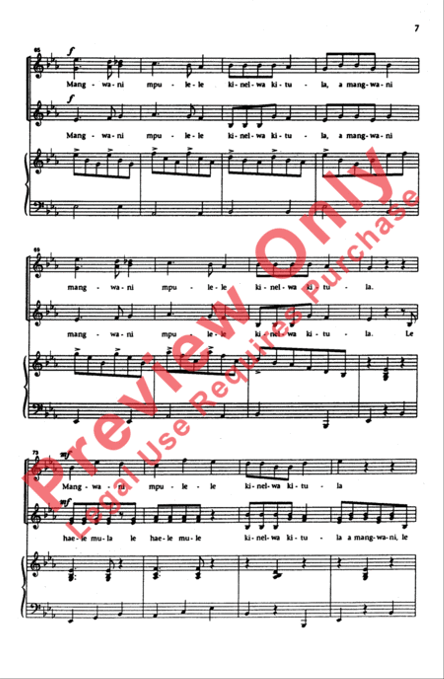 Mangwani Mpulele Women's Choir scores gallery preview page 7