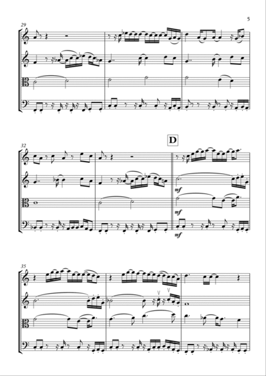 It Ain't Over 'til It's Over String Quartet scores gallery preview page 5