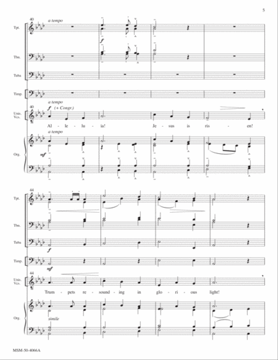Alleluia! Jesus Is Risen! Choir scores gallery preview page 5