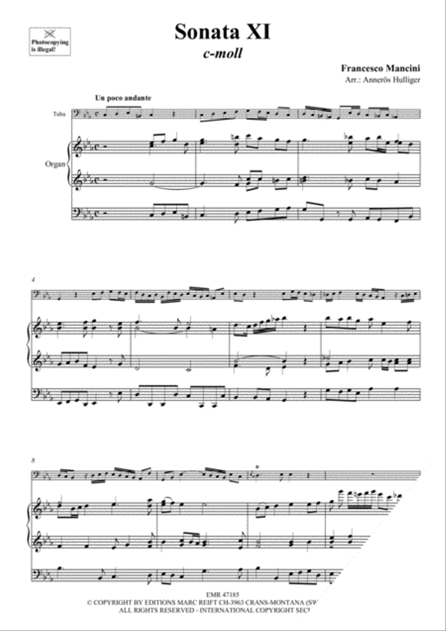 Sonata XI Sonata XI Tuba scores gallery preview page 3