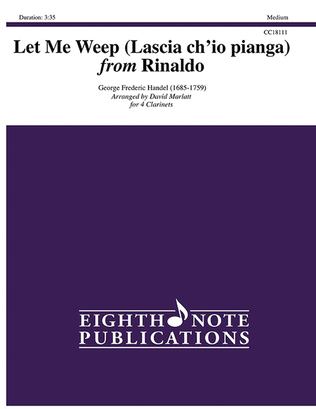 Book cover for Let Me Weep (Lascia ch'io pianga) from Rinaldo