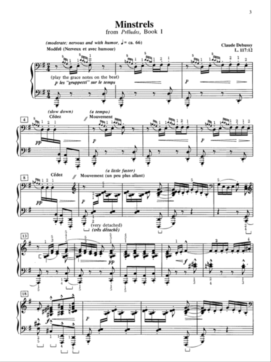 Debussy: Minstrels Small Ensemble scores gallery preview page 2