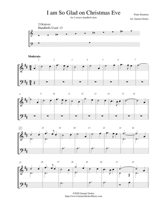 I am So Glad on Christmas Eve (I am So Glad Each Christmas Eve) - for 2-octave handbell choir