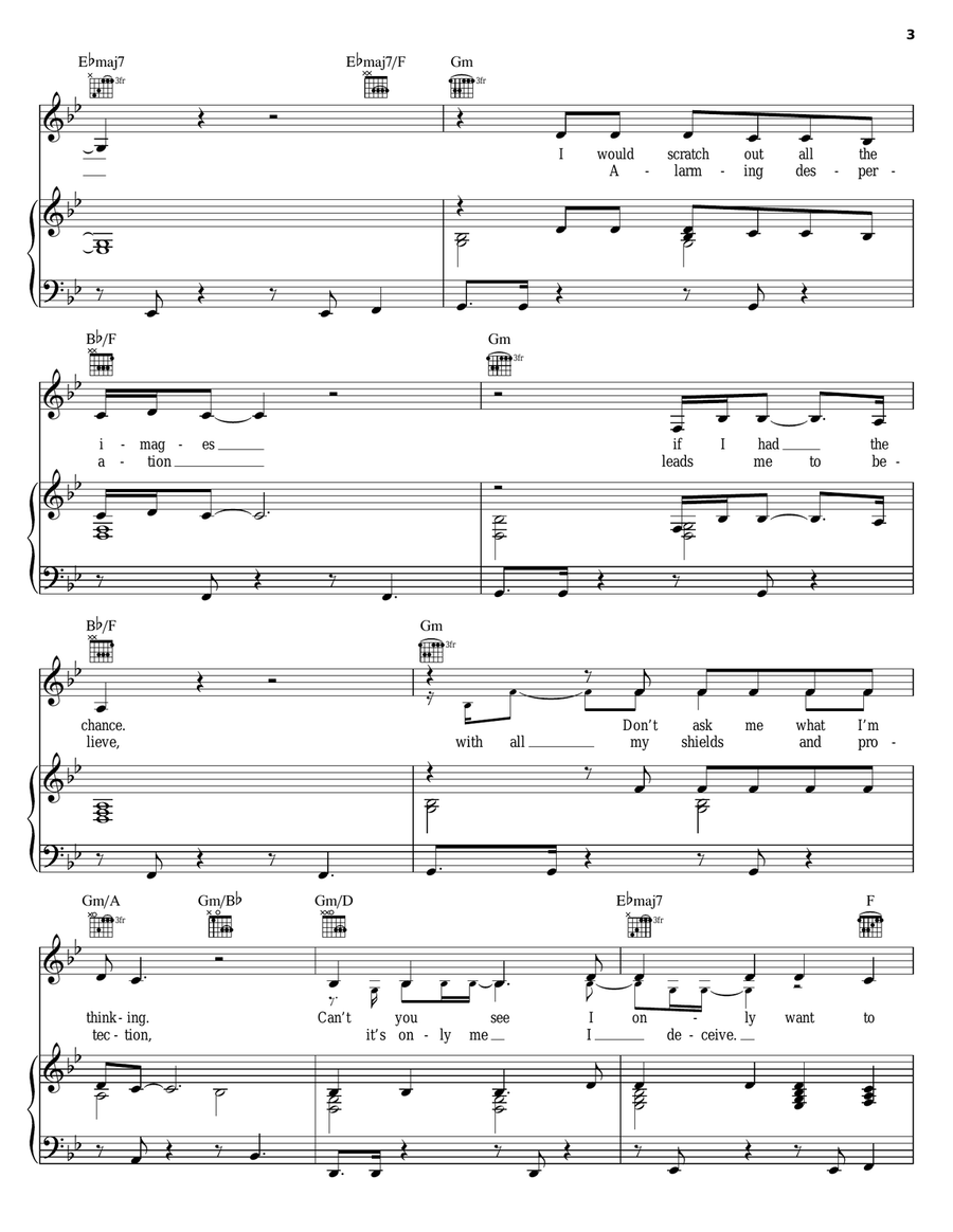 Dance Without Sleeping Dance Without Sleeping Piano, Vocal, Guitar scores gallery preview page 3