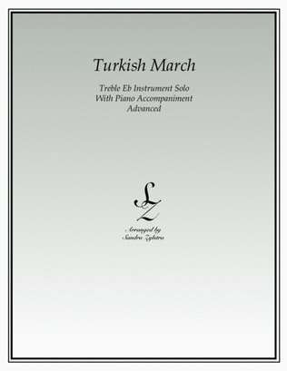 Book cover for Turkish March (treble Eb instrument solo)